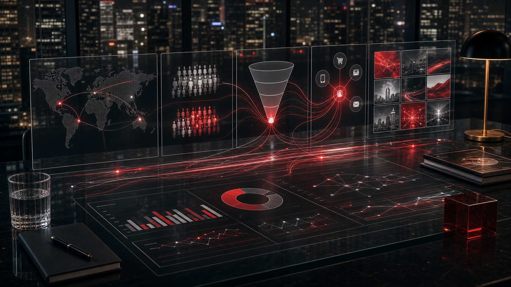 Premium digital distribution and paid growth planning dashboard