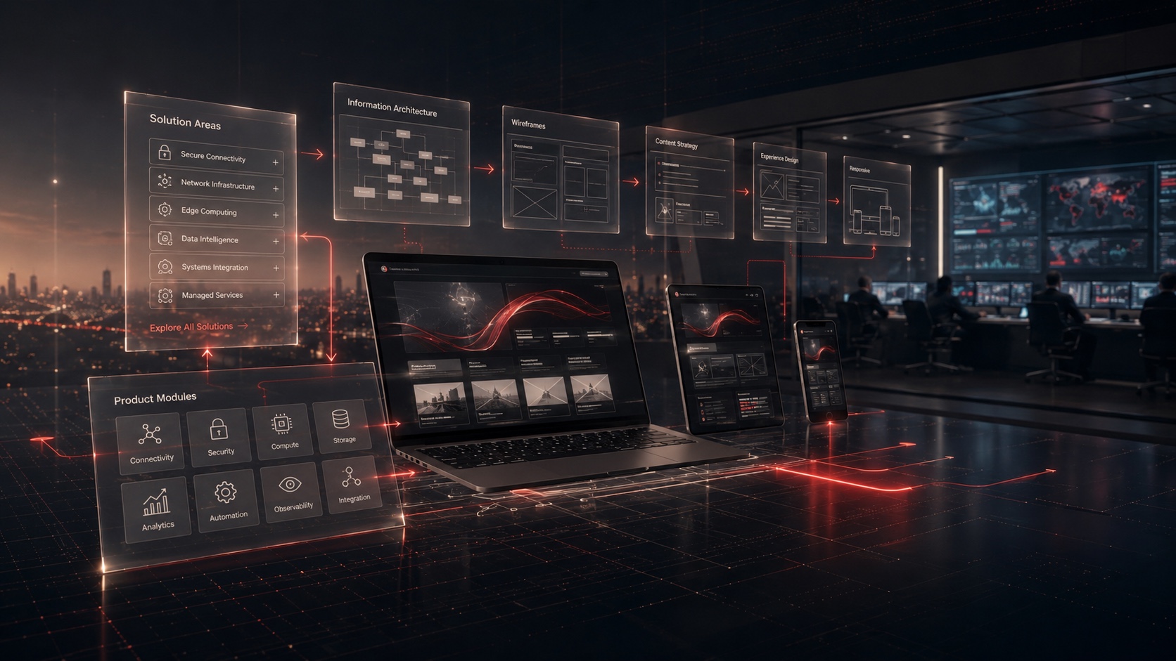 B2B technology website and market communication project